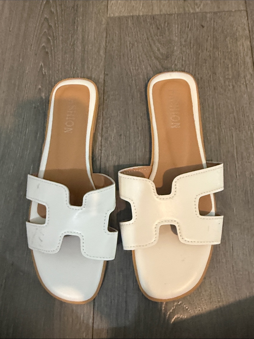 SHEIN White Cutout Slide Sandals for Women